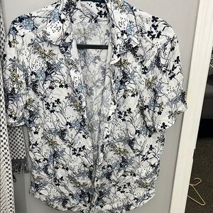 Floral Print Men's Shirt